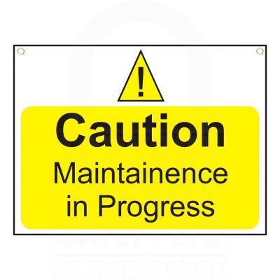 Caution Maintenance in Progress Sign 450 x 600mm Caution Maintenance in Progress Sign 450 x 600mm